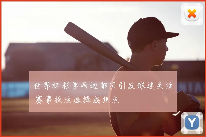 世界杯彩票两边都买引发球迷关注 赛事投注选择成焦点