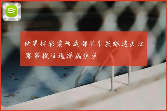 世界杯彩票两边都买引发球迷关注 赛事投注选择成焦点